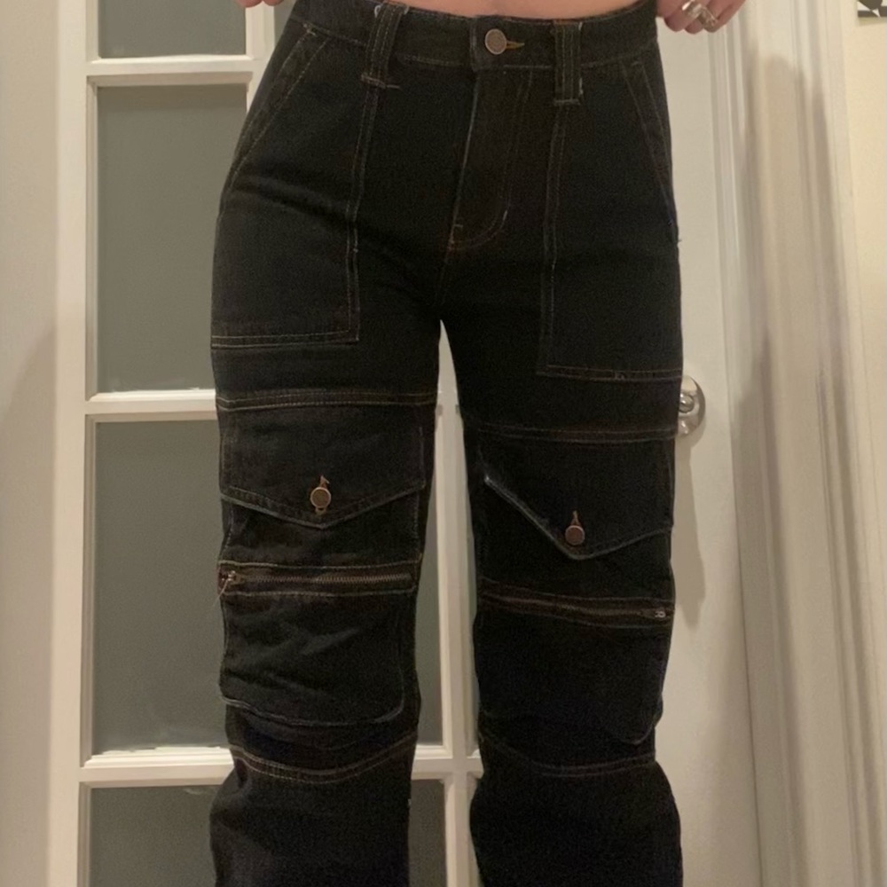 Urban Outfitters Dark Blue Cargo Jeans